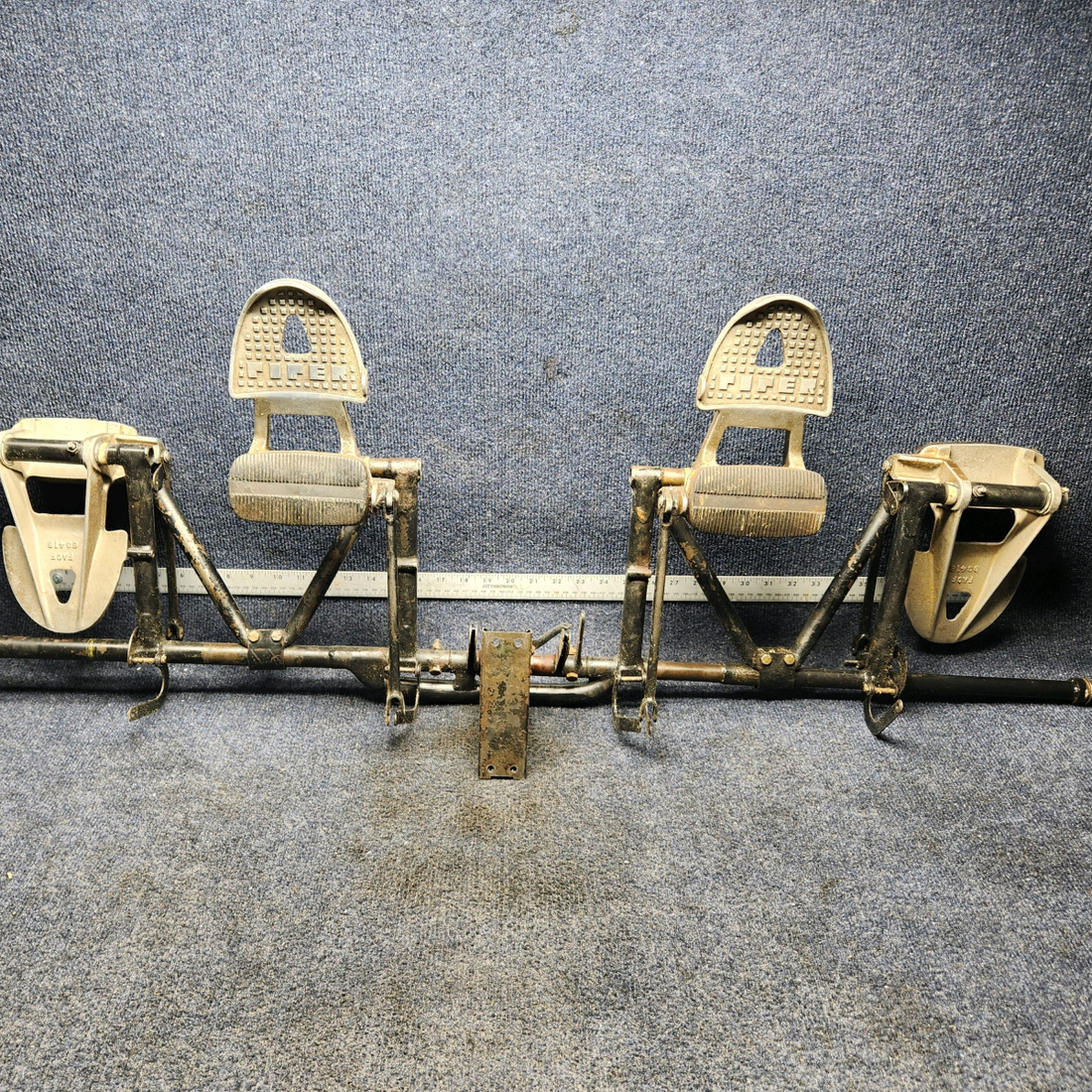 Used aircraft parts for sale, 63464-005 Piper PA32RT-300 RUDDER PEDAL BAR ASSEMBLY NO MASTER CYLINDER INCLUDE