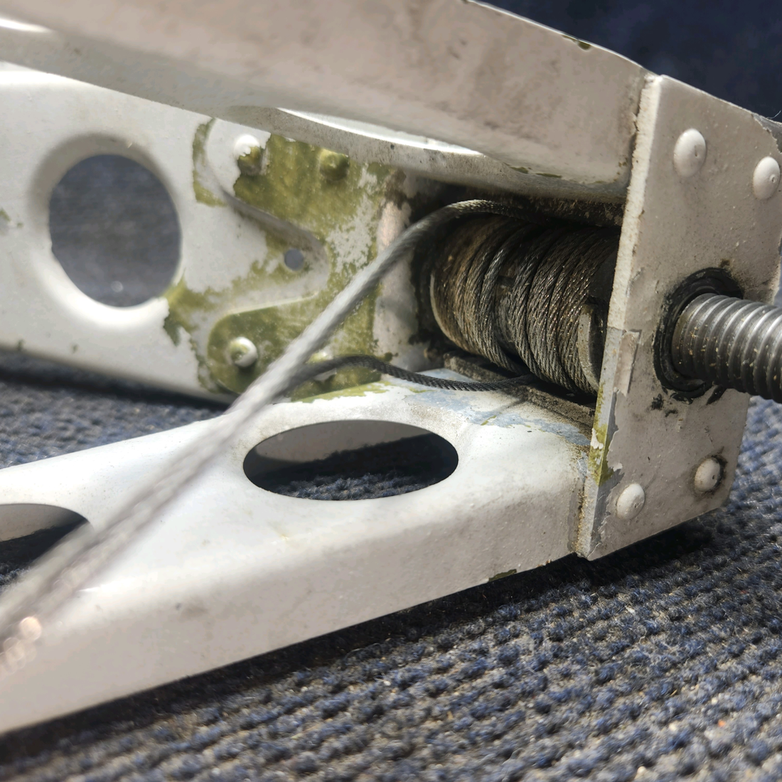 Used aircraft parts for sale, 65258-013 Piper PA28-140 Stabilator Trim Support Assembly