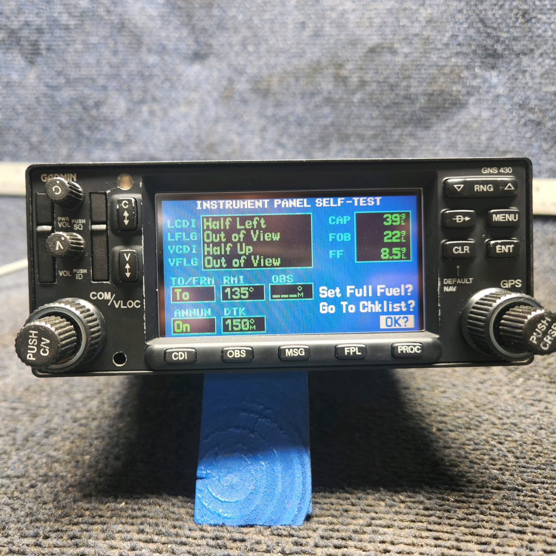 Used aircraft parts for sale, 011-01060-40 Garmin GNS 430W Cessna 172E WAAS GPS/COM/NAV With Tray and Connectors