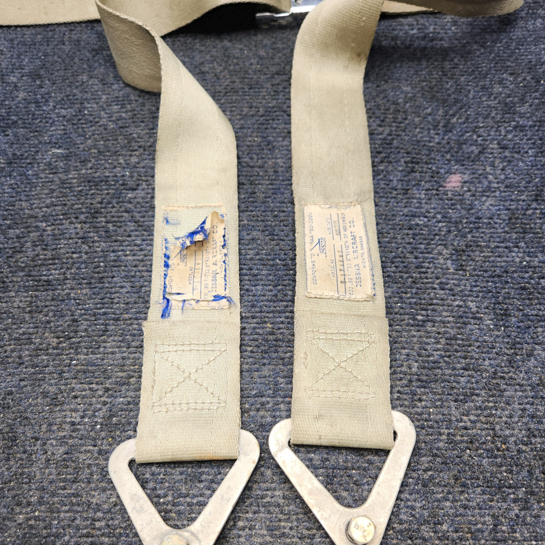 Used aircraft parts for sale, S-1746S2 CESSNA 172K PILOT OR CO-PILOT SEAT BELT ASSEMBLY - BEIGE