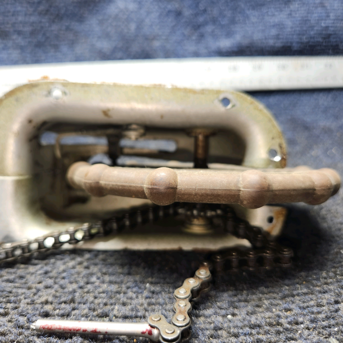 Used aircraft parts for sale, 0510127 Cessna C175 Elevator Tab Control Wheel W/Cover and Indicator