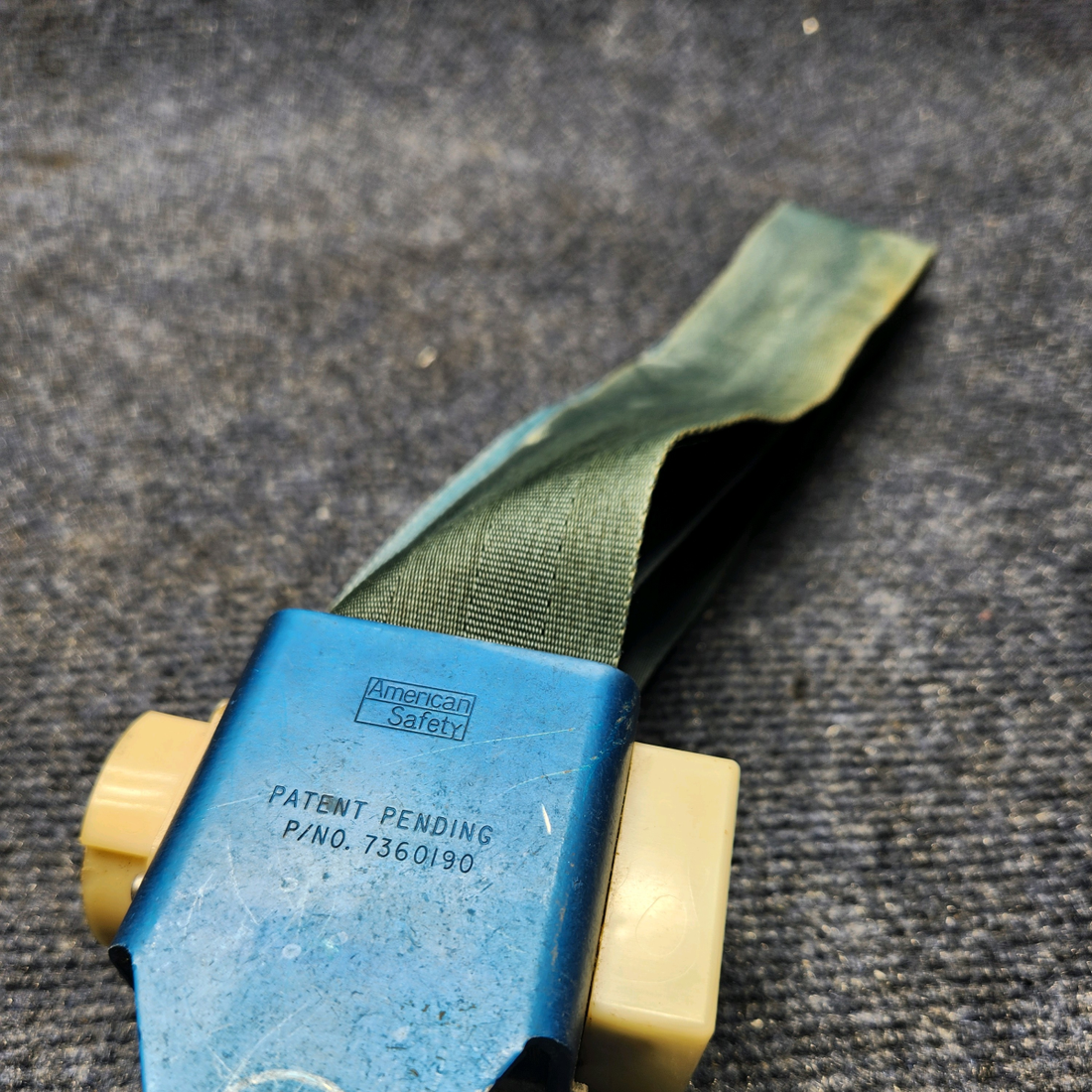 Used aircraft parts for sale, 7360191-405 America Safety Beechcraft C23 SUNDOWNER INERTIA REEL SEATBELT ASSY