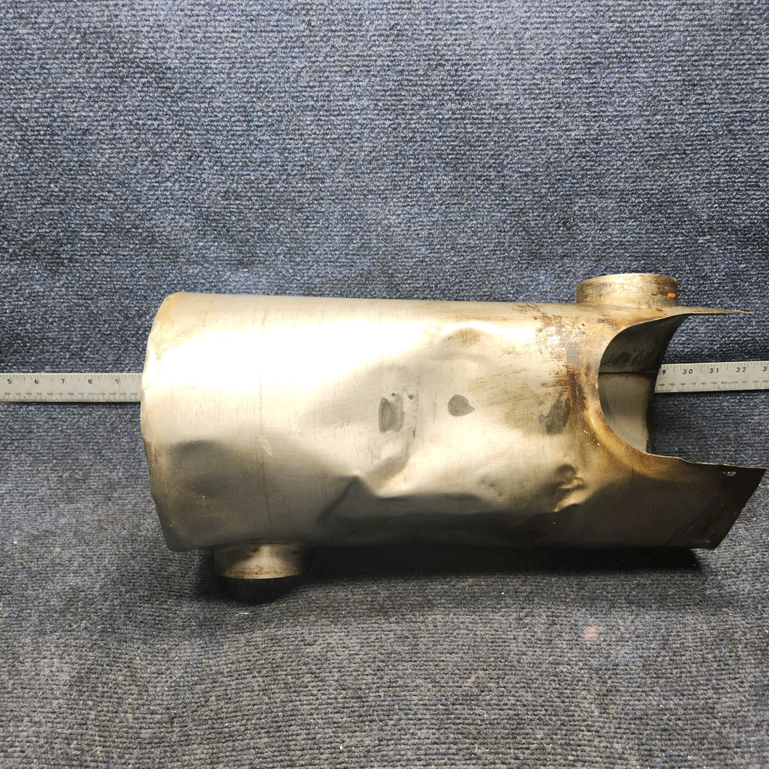 Used aircraft parts for sale, 0554001-1 CESSNA 172K MUFFLER SHROUD ASSEMBLY- BENT -  EASY TO REPAIR - "SEE PHOTOS"