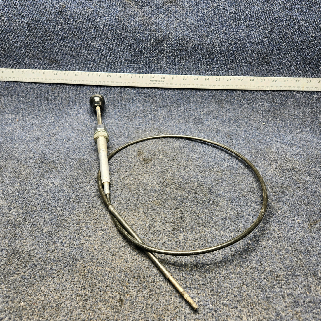 Used aircraft parts for sale, 35-944046-7 BEECHCRAFT F35 PROP CONTROL CABLE- 52 7/8 INCH