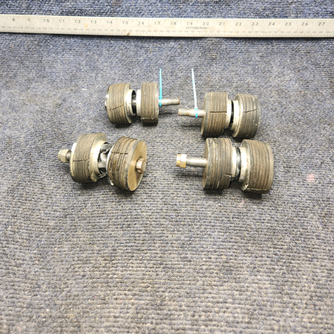 Used aircraft parts for sale, J10778-14 , J10778-16 Lord Beechcraft A24R Engine Mount-SEE PHOTOS FOR DETAILS-SET OF FOUR.