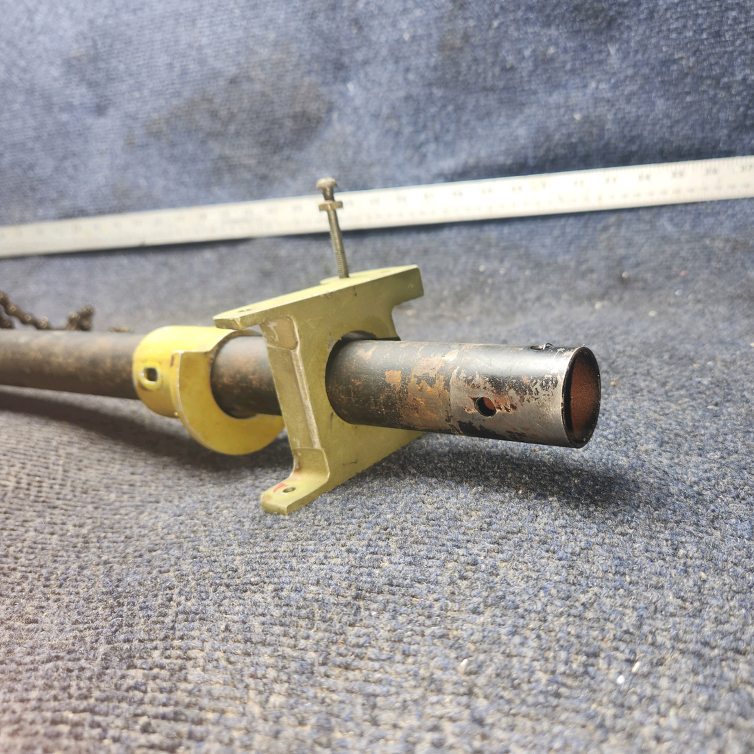 Used aircraft parts for sale, 62705-000 Piper PA-28-140 Flap Torque Tube with LH and RH Fitting