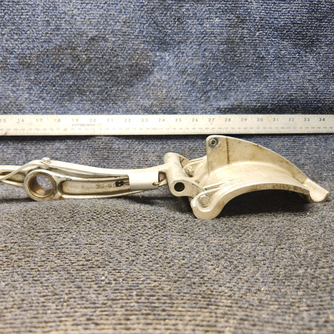 Used aircraft parts for sale, 35-524011, 35-524060-2 BEECHCRAFT F35 Rudder Pedal and Arm