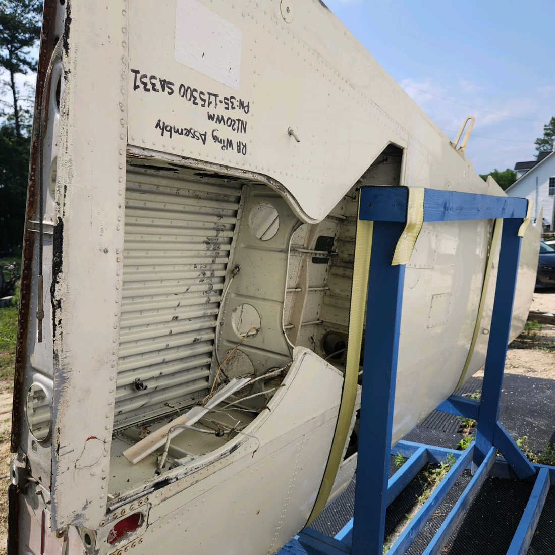 Used aircraft parts for sale, 35-115300 SA331 BEECHCRAFT F35 RH WING ASSEMBLY-OR IS SOLD IN PARTS