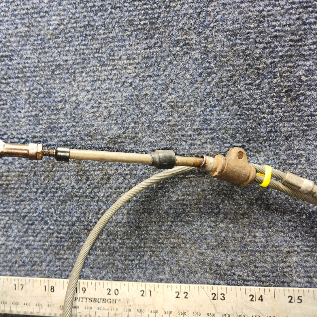 Used aircraft parts for sale, 169-380084-9 Beechcraft C23 SUNDOWNER Throttle Control Cable Assy 45"