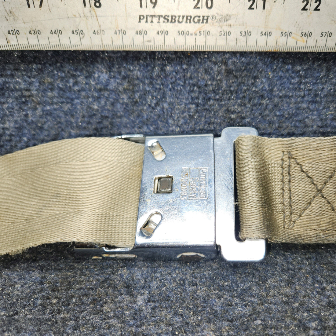 Used aircraft parts for sale, S-1746S2 CESSNA 172K PILOT OR CO-PILOT SEAT BELT ASSEMBLY - BEIGE