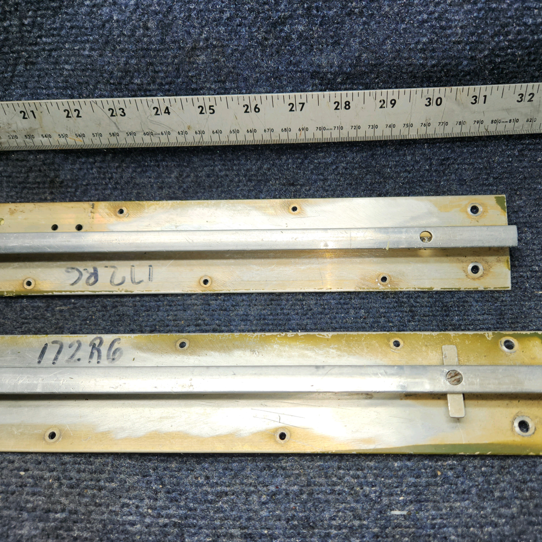Used aircraft parts for sale, 2414002-1 Cessna 172RG Seat Rail L/H Outboard and Inboard- Pilot -Pair