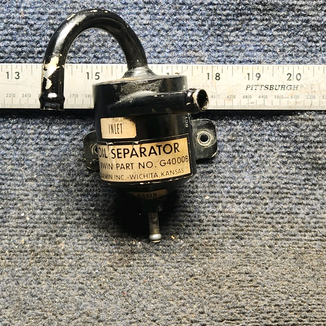 Used aircraft parts for sale, G4000B Beechcraft 35-33 Engine Oil Air Separator