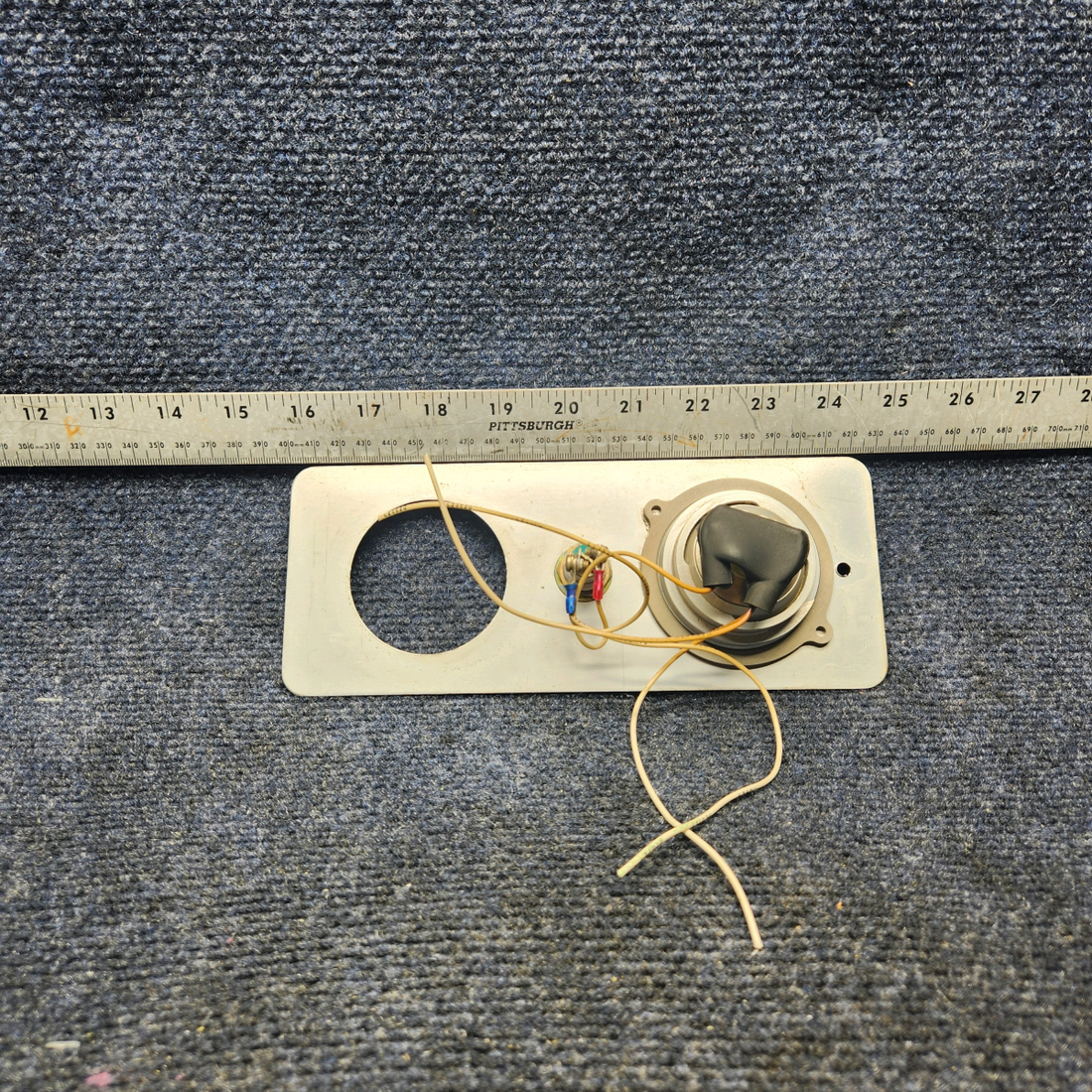 Used aircraft parts for sale, 58-530104-1, 2565 Beechcraft F33A OVERHEAD PANEL WITH LIGHT AND SWITCH