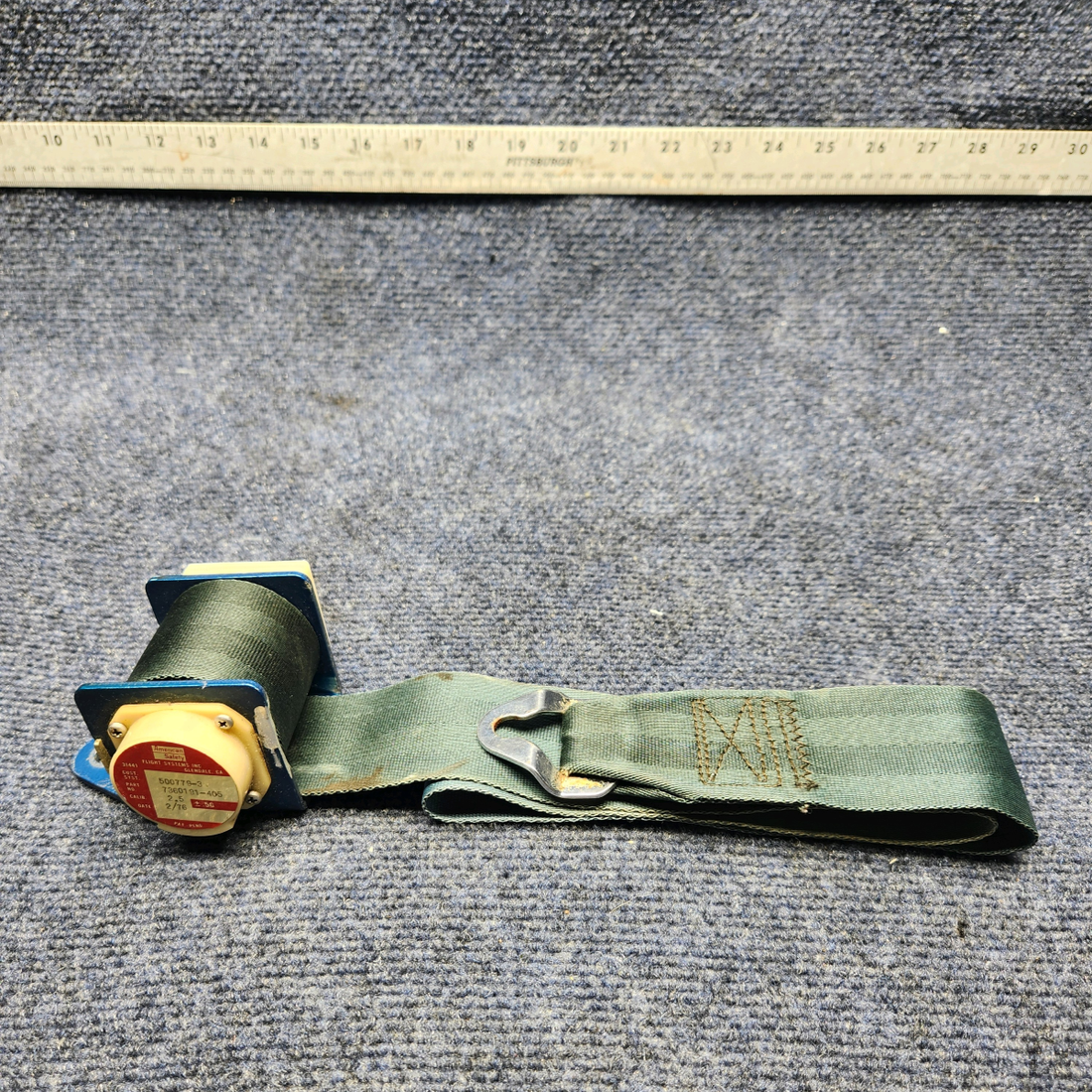 Used aircraft parts for sale, 7360191-405 America Safety Beechcraft C23 SUNDOWNER INERTIA REEL SEATBELT ASSY