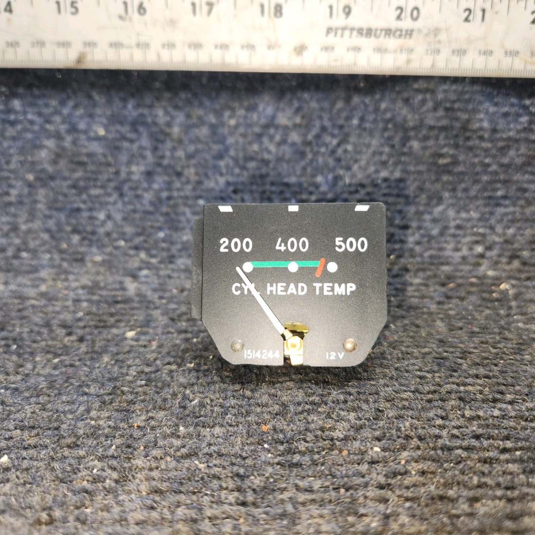 Used aircraft parts for sale, 1514244 Beechcraft Cylinder Head Temp Gauge Indicator (12v)