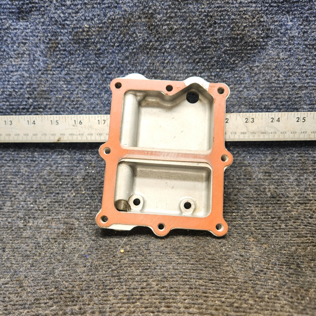 Used aircraft parts for sale, 625016 Continental O-470 Cessna 182G Oil Cooler Adapter Plate