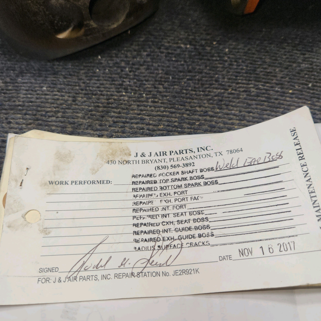 Used aircraft parts for sale, 05K21100 Lycoming O-320 PIPER PA28-140 Cylinder Piston & Ring Kit – Overhauled, Chrome