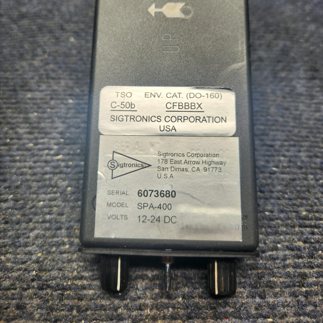Used aircraft parts for sale, SPA-400 Sigtronics SPA MOONEY M20J SIGTRONICS  SPA-400 TSA INTERCOM