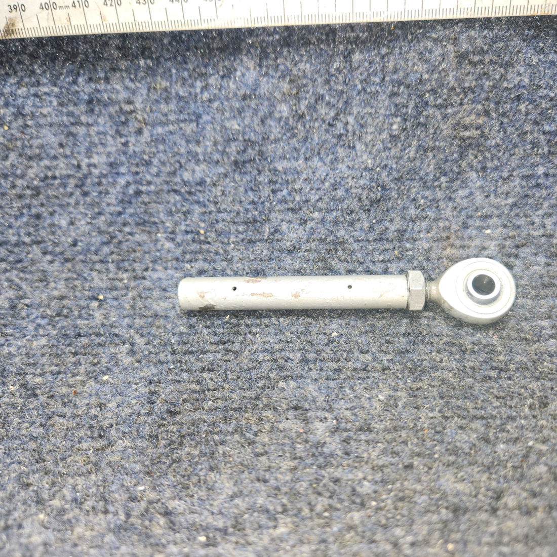 Used aircraft parts for sale, 169-820022-1 Beechcraft A24R Nose Gear Steering Rod - MISSING ONE EYEBOLT.