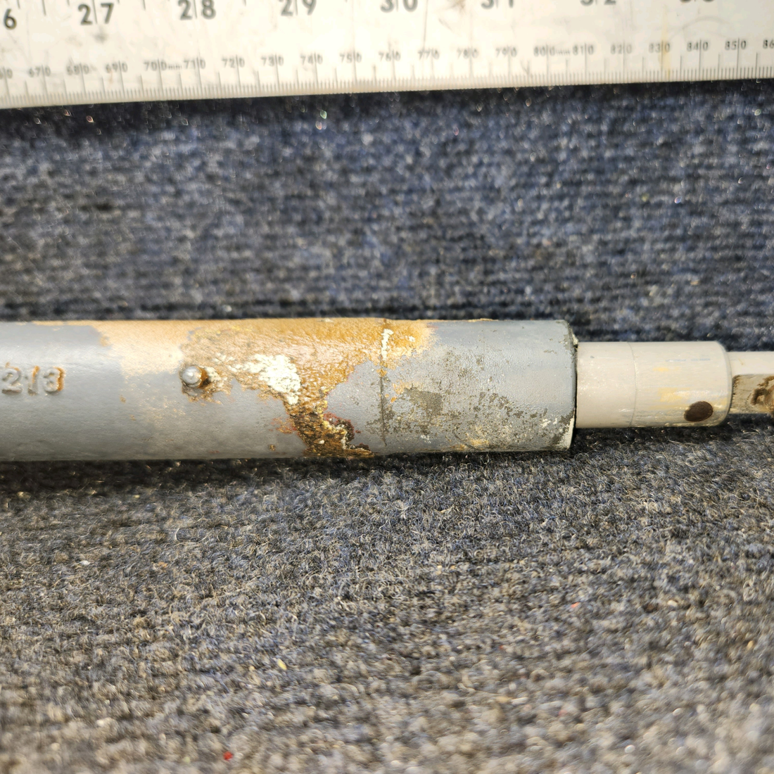 Used aircraft parts for sale, 35-521212-1, 35-521212-10 BEECHCRAFT F35 Flap Actuator Housing with Piston  Includes Cable – LH Side