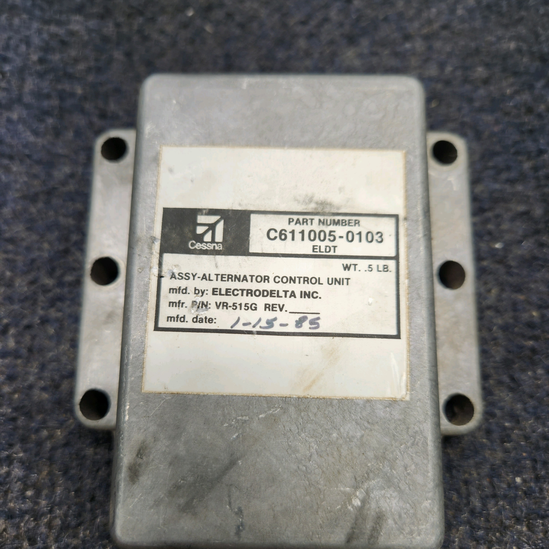 Used aircraft parts for sale, C611005-0103) Cessna Texas Several AUXILEC ALTERNATOR CONTROL UNIT ASSEMBLY