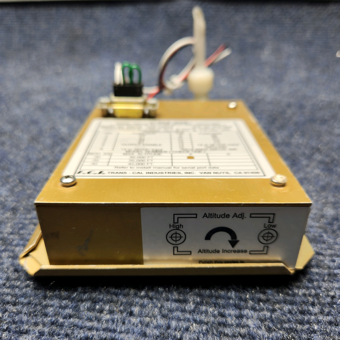 Used aircraft parts for sale, SSD120-XXA( )-RS232 Beechcraft C23 SUNDOWNER TRANS-CAL SSD120 ALTITUDE DIGITALIZER -RS232 W/ PLUG