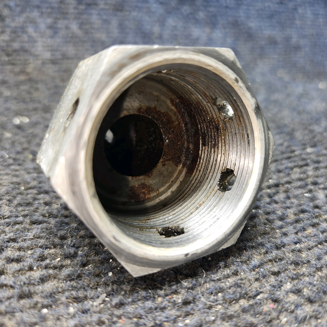 Used aircraft parts for sale, 0441130-2 Cessna 172F Main Gear Axle Fairing Nut (Steel) (Length: 2.375")