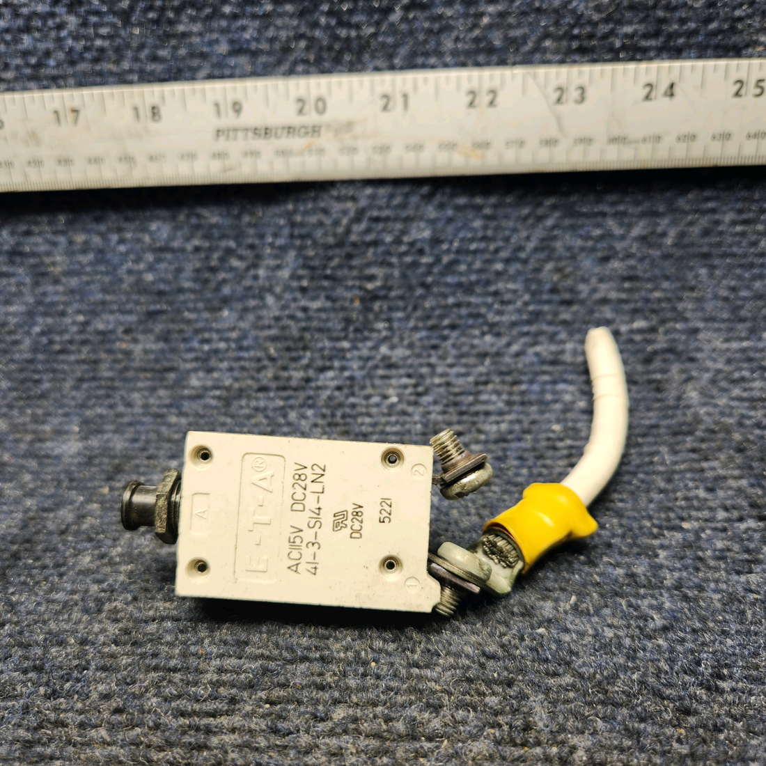 Used aircraft parts for sale, 41-3-S14-LN2 PIPER PA28-161 Warrior III ETA PUSH TO RESET CIRCUIT BREAKER (AMPS: 70)