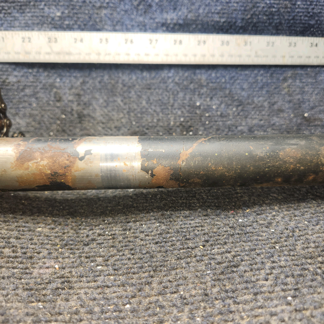 Used aircraft parts for sale, 62705-000 Piper PA-28-140 Flap Torque Tube with LH and RH Fitting