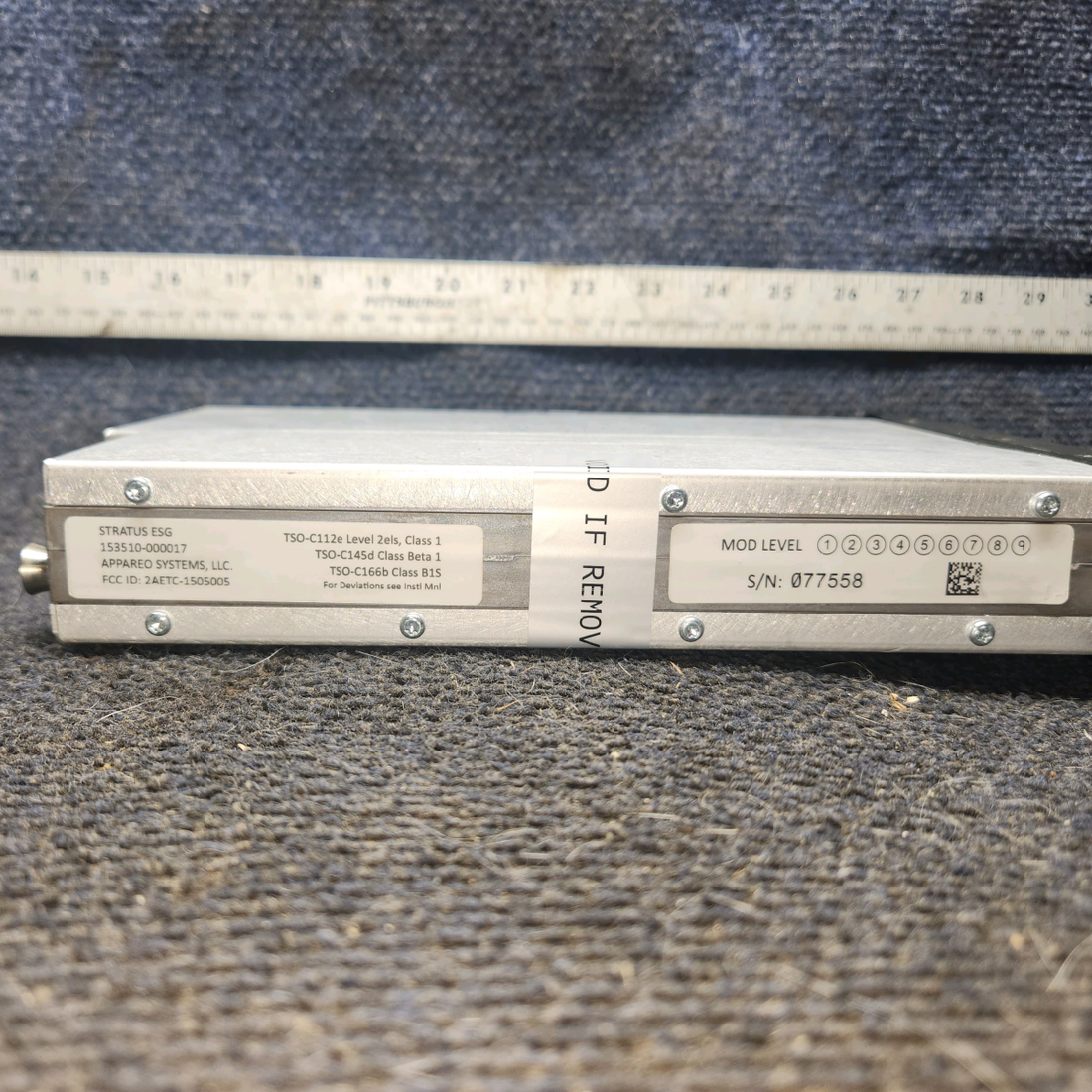 Used aircraft parts for sale, 153510-000017 Appareo Stratus cessna 150G ESG ADS-B Out Transponder