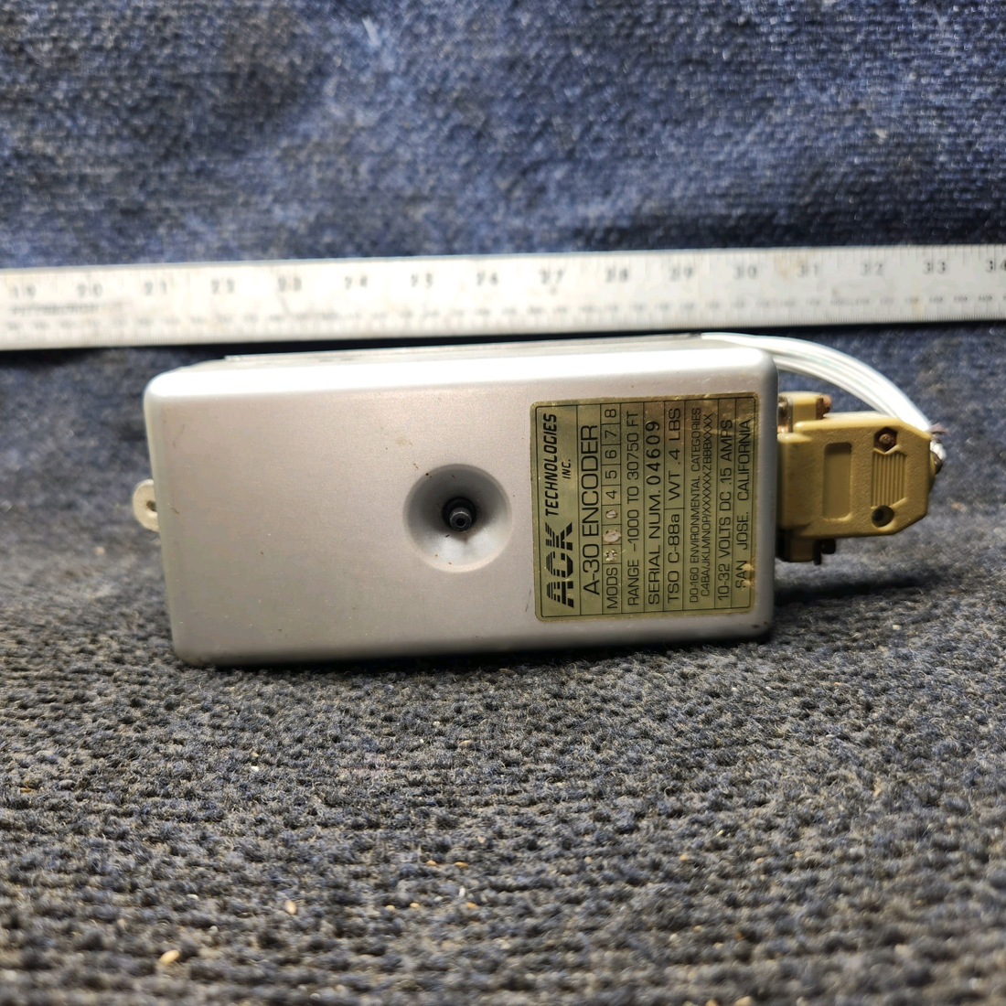 Used aircraft parts for sale, A-30 ACK Technologies Piper PA-28-140 Altitude Encoder
