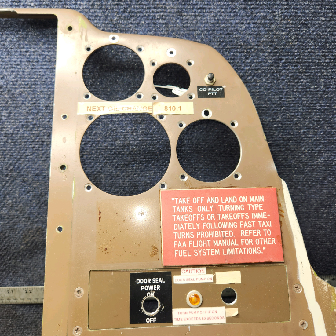 Used aircraft parts for sale, 58-324037-1 BEECHCRAFT 95-55B Instrument Panel Assembly – Co-Pilot