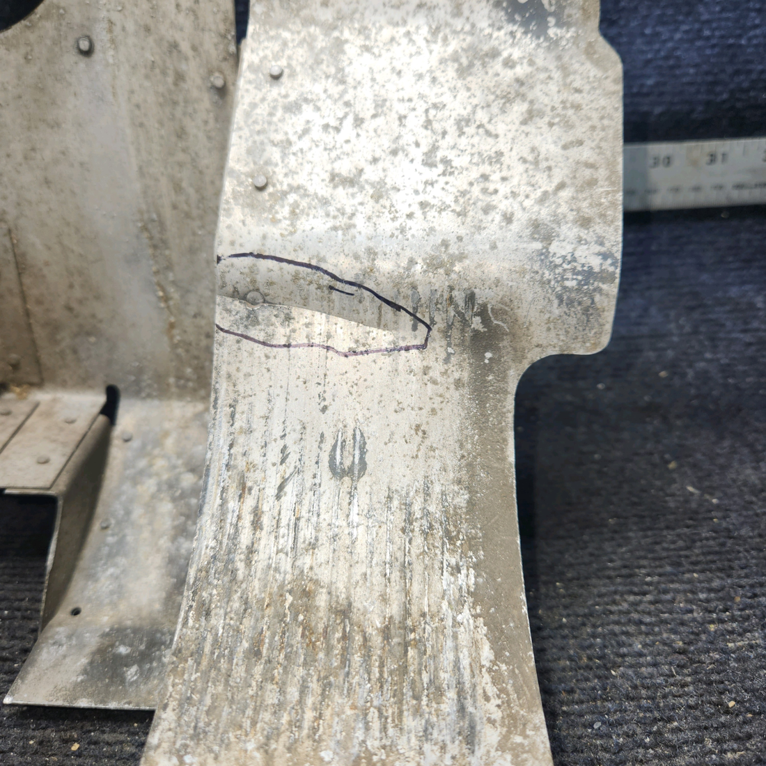 Used aircraft parts for sale, 63616-009 Lycoming PIPER PA28-140 Rear Engine Baffle - RH