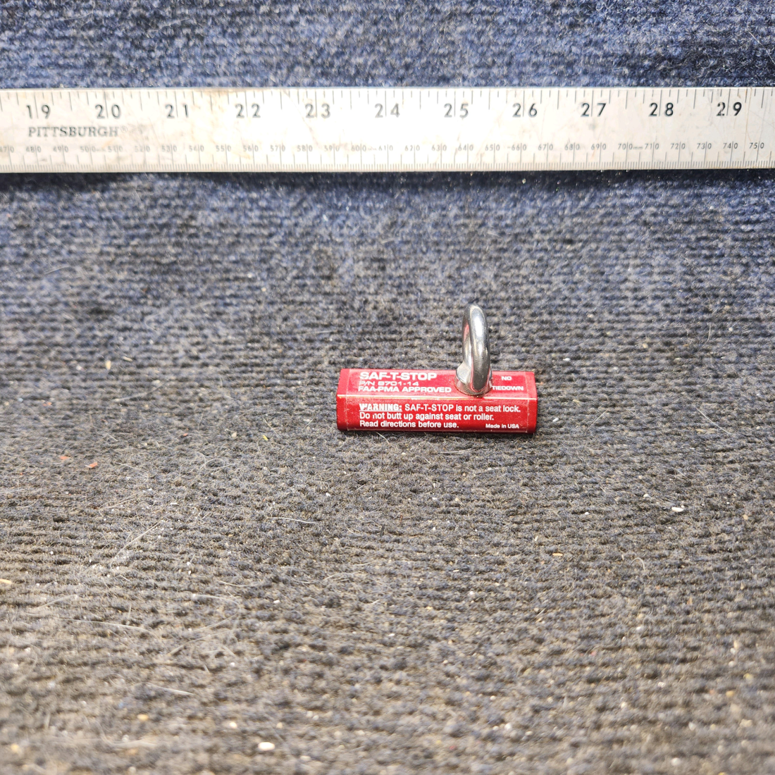 Used aircraft parts for sale, 8701-14 SAF-T-STOP cessna 172N Auxiliary Seat Stop Mechanism