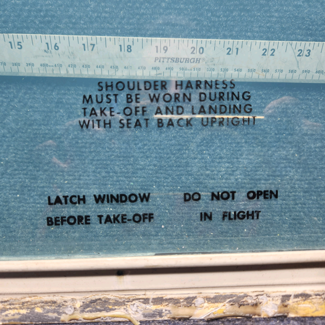 Used aircraft parts for sale, 002-430053-2 Beechcraft F33A CENTER WINDOW ASSEMBLY RH (TINTED)