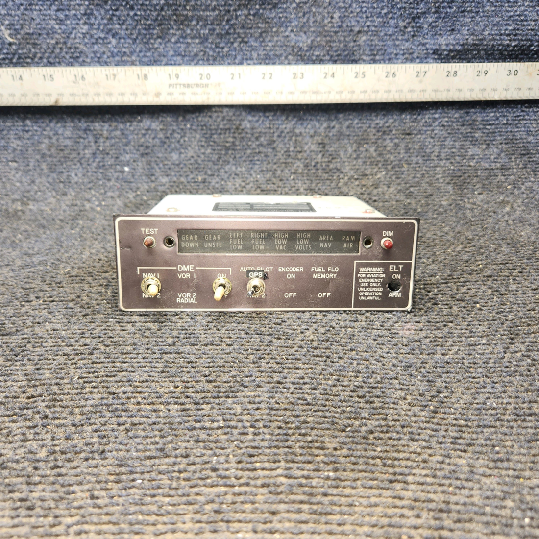 Used aircraft parts for sale, 500D0024 Internatinal Avionics Mooney M20J Annunciator Panel