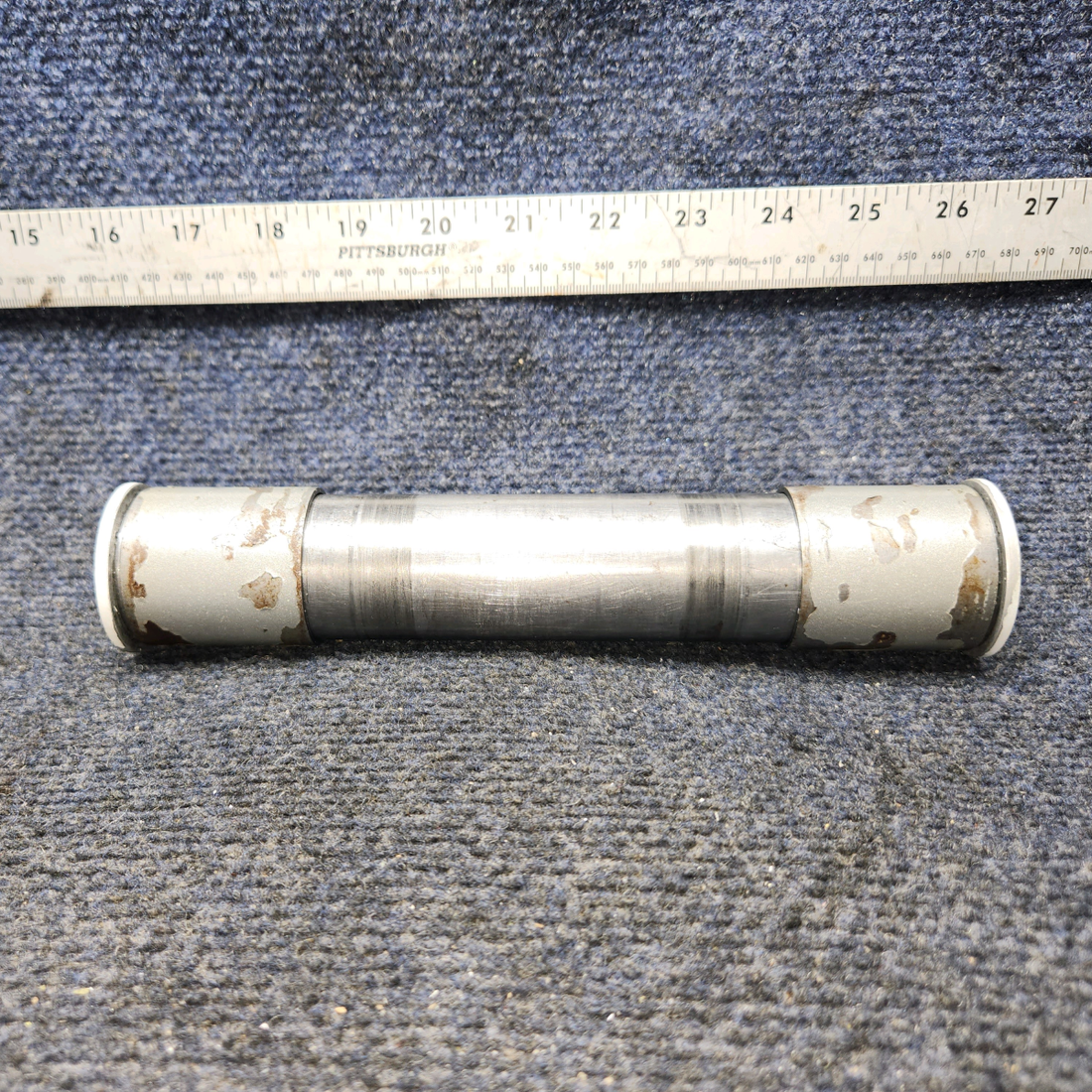 Used aircraft parts for sale, 86062-086 / 20825-000 PIPER PA-24-250 Landing Gear Wheel Axle Tube Assembly w Spacers & Ferrules