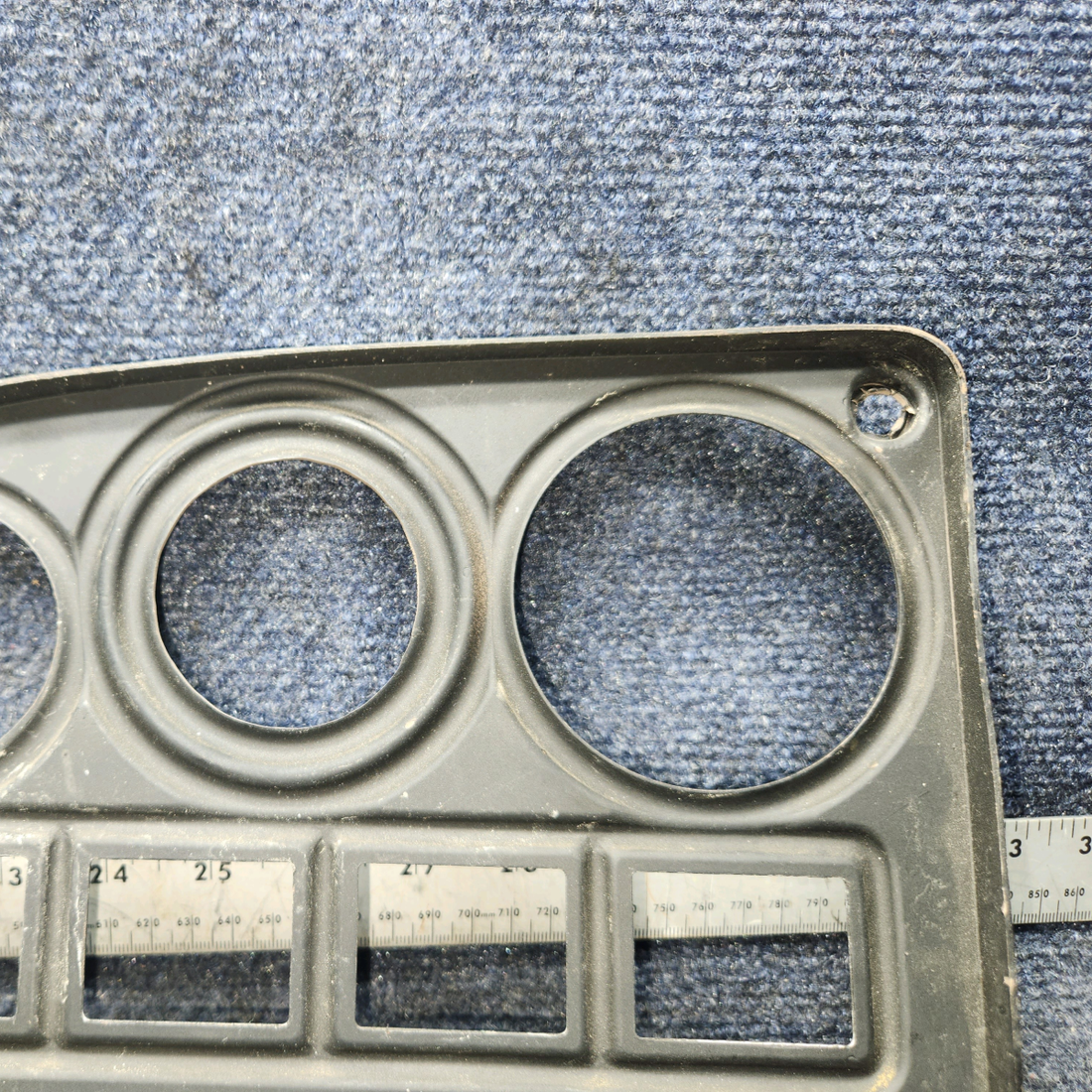 Used aircraft parts for sale, 0513319-4-418 Cessna 172 E Engine Instruments Cover Panel (Black)