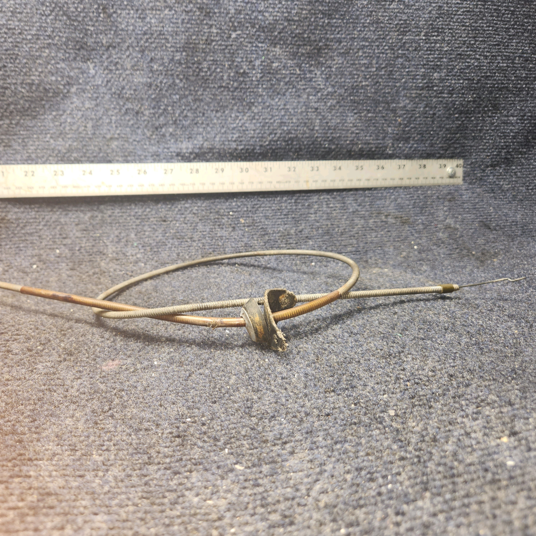 Used aircraft parts for sale, 67709-000 Piper PA28-140 Defroster Cable Assy. 39 1/2"