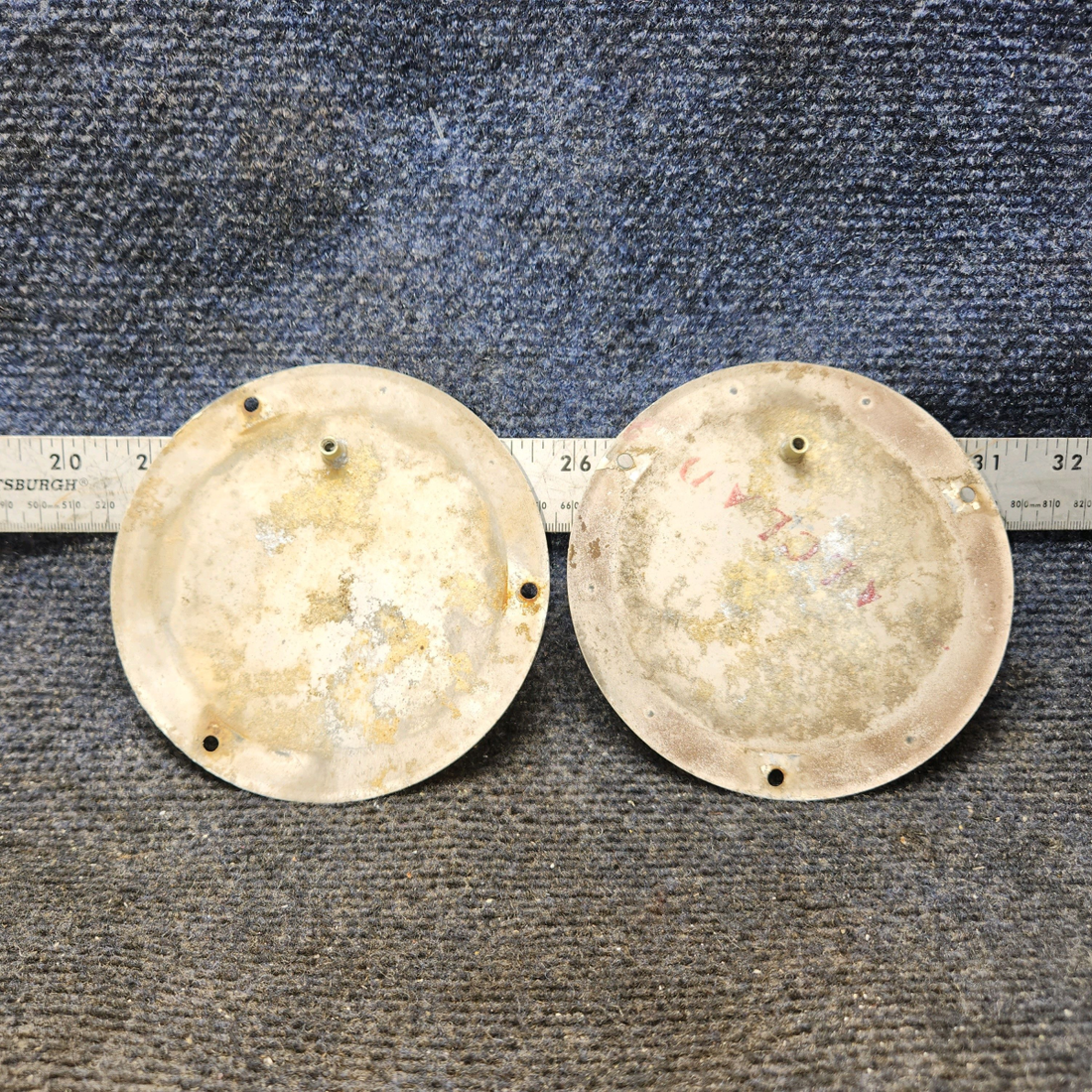 Used aircraft parts for sale, S225-2 Cessna 172F Inspection Plates - 5" , 3 holes (Set of 2)
