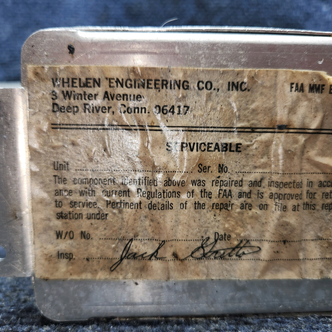 Used aircraft parts for sale, HS Whelen WHELEN Beechcraft A24R Strobe Light Power Supply (Volts: 14) Tested