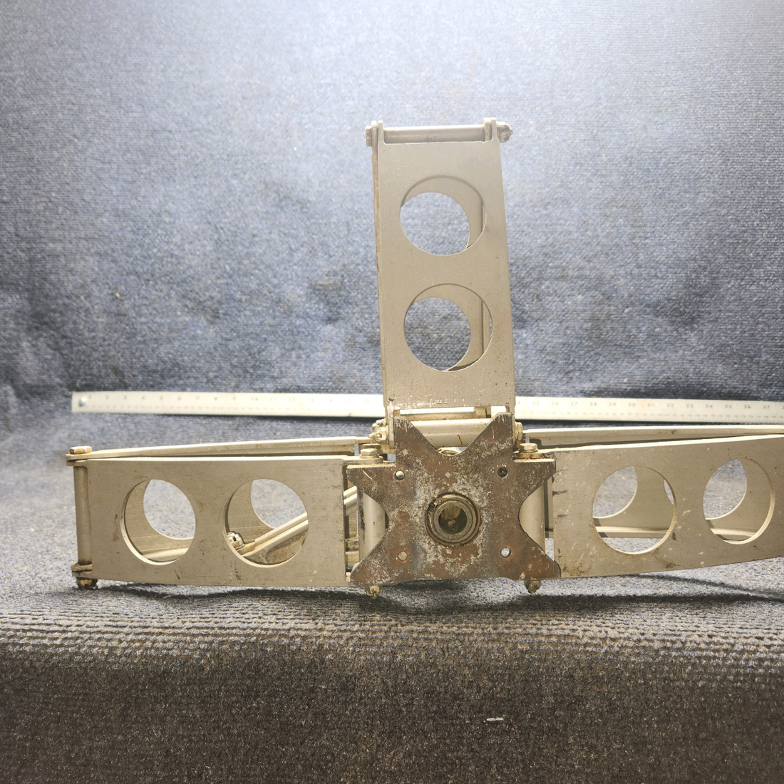 Used aircraft parts for sale, 35-524041-602 Beechcraft F35 Control Column Assembly With Hanger, Knees, Links