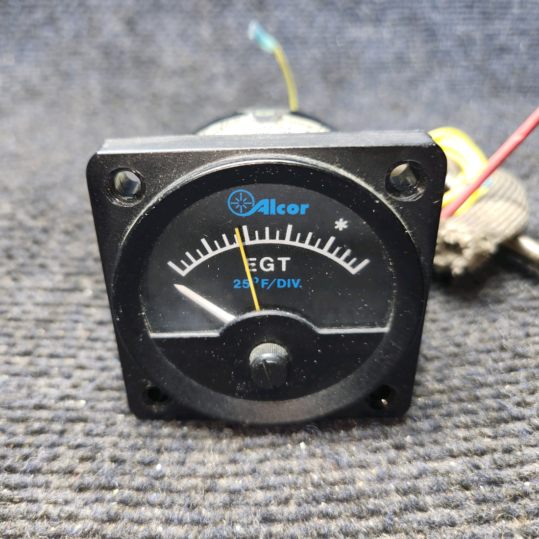 Used aircraft parts for sale, 46150 Alcor Cessna 172E EGT Exhaust Gas Temp Indicator with Probe