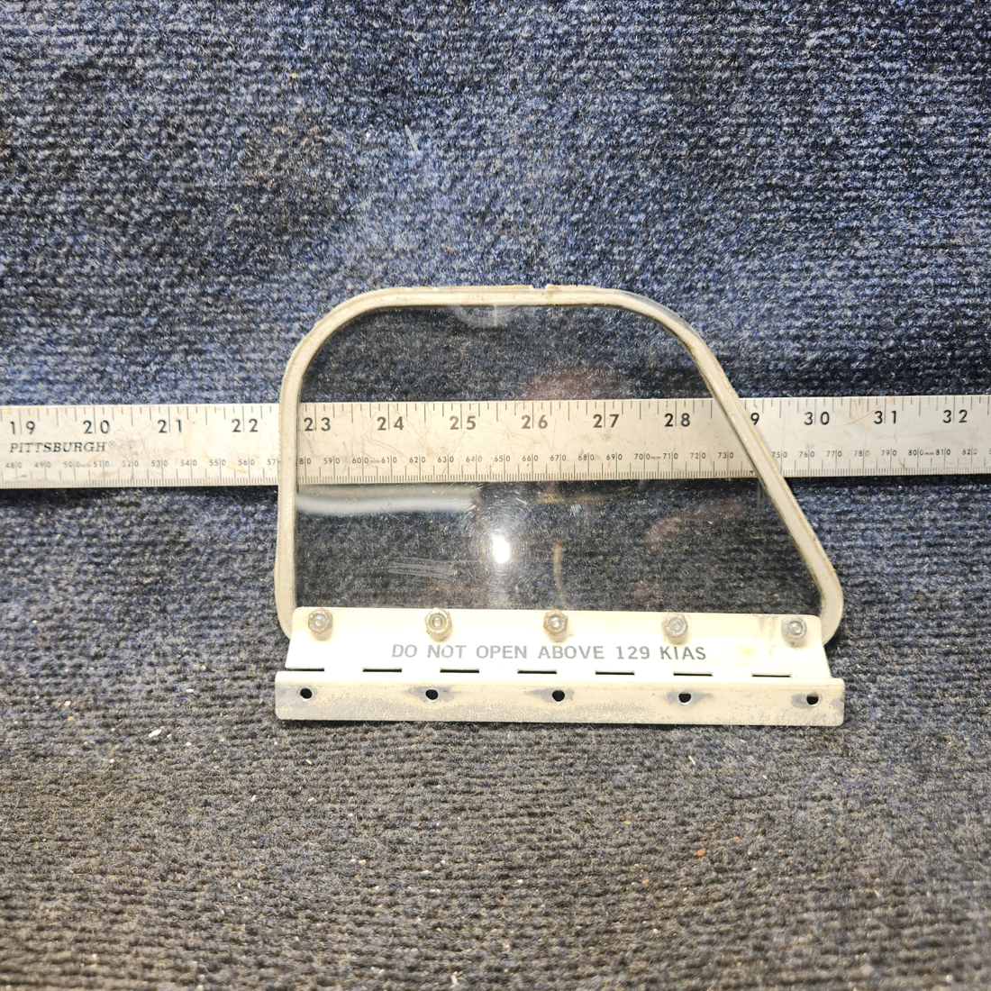 Used aircraft parts for sale, 65896-000 Piper PA32RT-300 Storm Window Assembly with Hinge