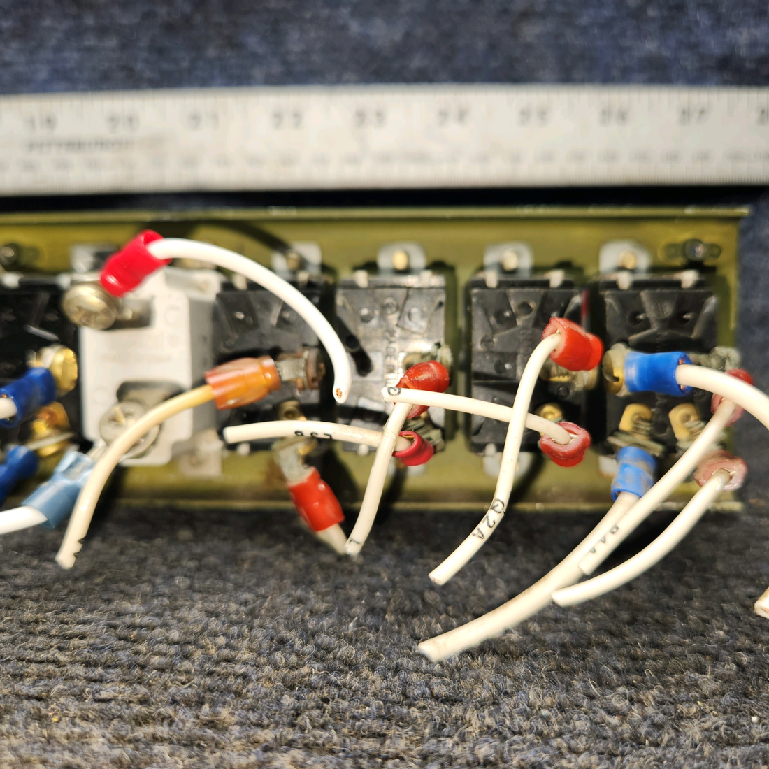 Used aircraft parts for sale, 66643-000 Piper PA28-140 Switch Panel Assembly w/ Potentiometer