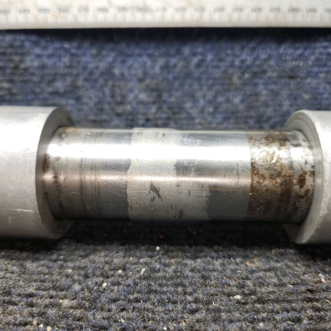Used aircraft parts for sale, 0543001, 0543037-1, 0543003 Cessna 172 Nose Gear Axle Tube w Spacers & Ferrule