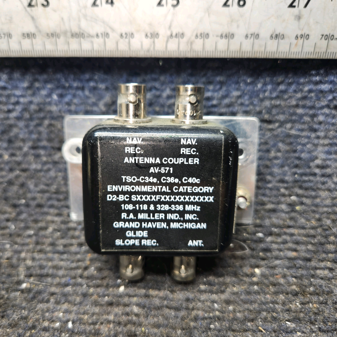 Used aircraft parts for sale, AV-571 R.A Miller cessna 172k Antenna Coupler