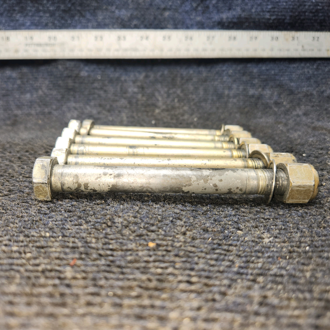 Used aircraft parts for sale, A2513-16 Cessna 172E Prop Bolts (6) (1/2 Bolt 3/4 Head 4.75 in Long)
