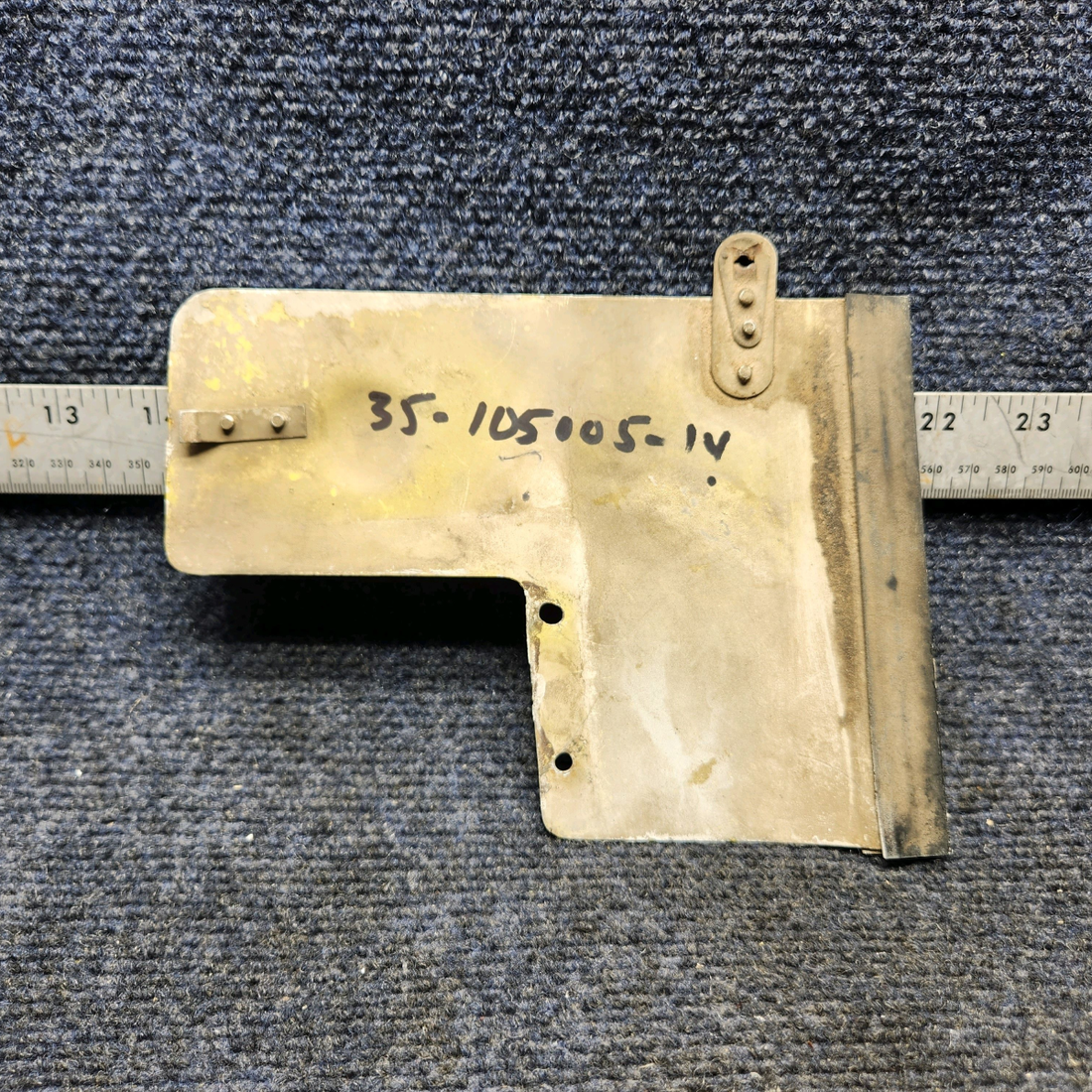 Used aircraft parts for sale, 35-105005-14 Beechcraft F33A L/H LOWER AFT REAR WING ATTACH BOLT PANEL