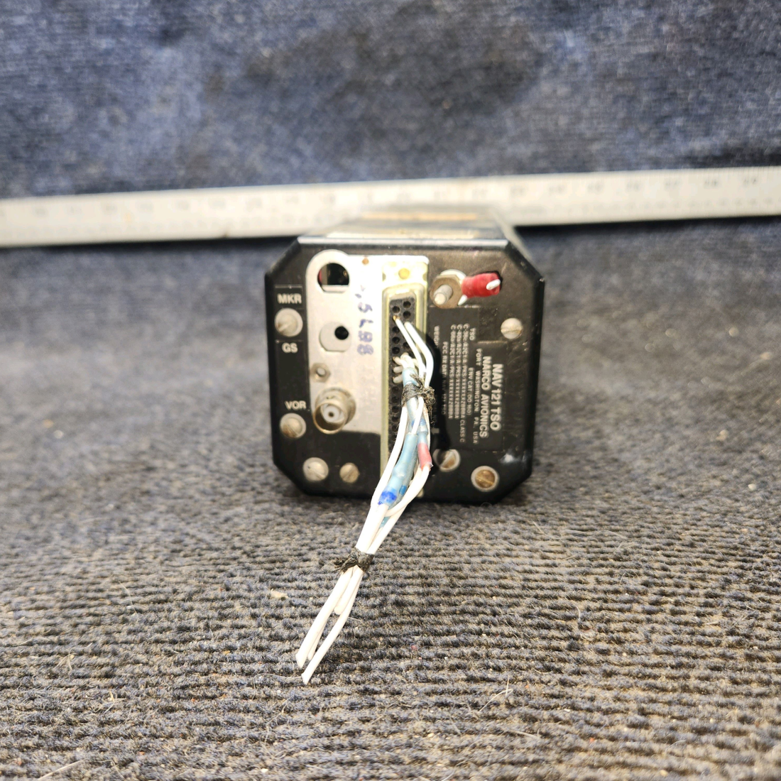 Used aircraft parts for sale, NAV-121 TSO Narco Avionics cessna 172k VOR, Localizer, Navigation Indicator